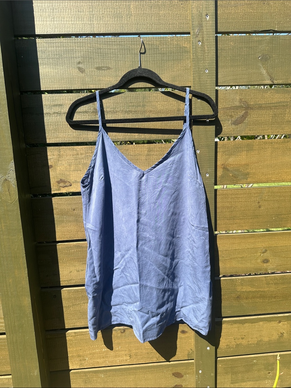 Nasty Gal Light Blue Satin V-Neck Camisole